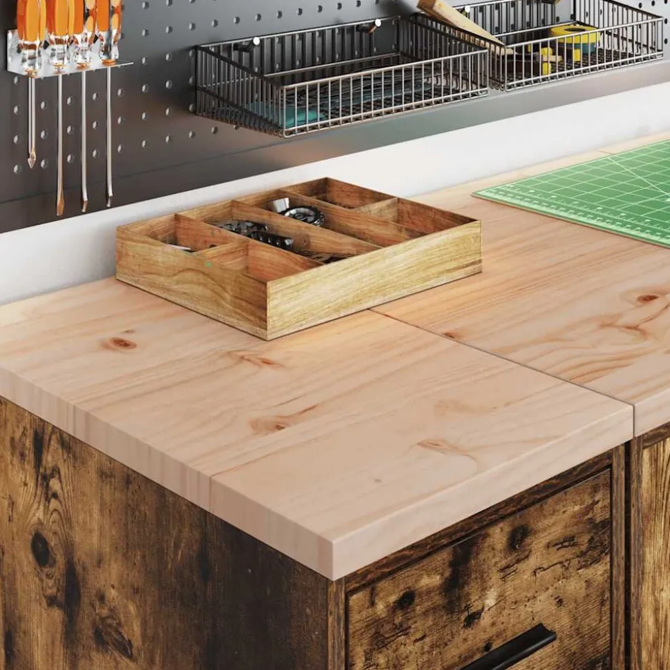 vidaXL Armoire de rangement de garage chêne fumé 30x51x85 cm bois pin