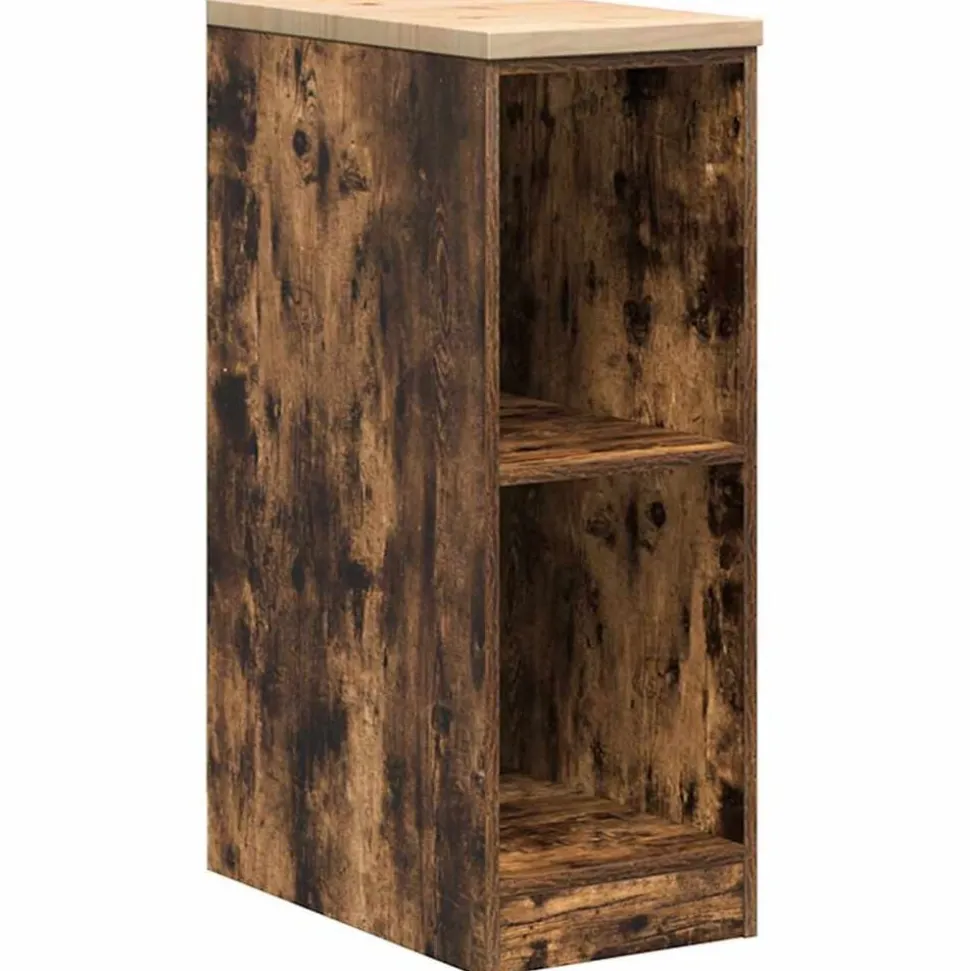 vidaXL Armoire de rangement de garage chêne fumé 30x51x85 cm bois pin