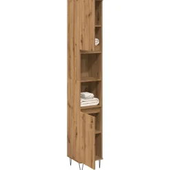 vidaXL Armoire de salle de bain chêne artisanal 30x30x190 cm