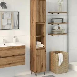 vidaXL Armoire de salle de bain chêne artisanal 30x30x190 cm