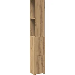 vidaXL Armoire de salle de bain chêne artisanal 25x25x170 cm
