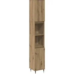 vidaXL Armoire de salle de bain chêne artisanal 30x30x190 cm