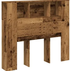 vidaXL Armoire de tête de lit vieux bois 120x19x104,5 cm
