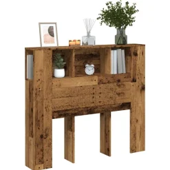vidaXL Armoire de tête de lit vieux bois 120x19x104,5 cm