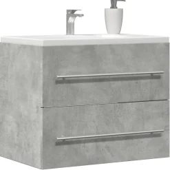 vidaXL Armoire d'évier Gris béton 60x38,5x48 cm Aggloméré