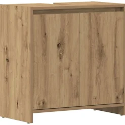 vidaXL Armoire lavabo de salle de bain chêne artisanal 60x33x60 cm