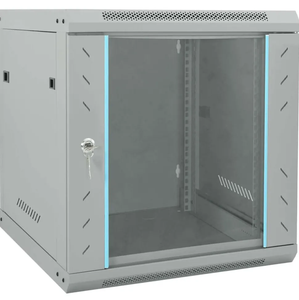 vidaXL Armoire réseau avec stockage Gris 53 x 60 x 60 cm Acier