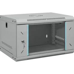 vidaXL Armoire réseau avec stockage Gris 53 x 45 x 30 cm Acier