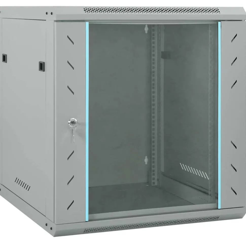 vidaXL Armoire réseau avec stockage Gris 60 x 45 x 65 cm Acier