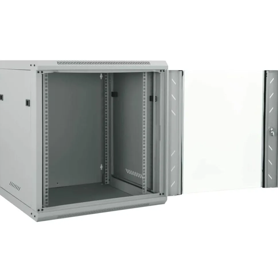 vidaXL Armoire réseau avec stockage Gris 60 x 45 x 65 cm Acier