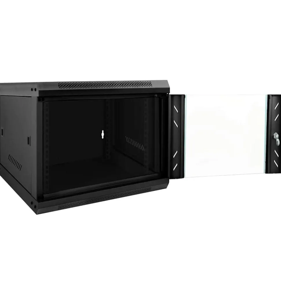 vidaXL Armoire réseau avec stockage Noir 53 x 60 x 45 cm Acier