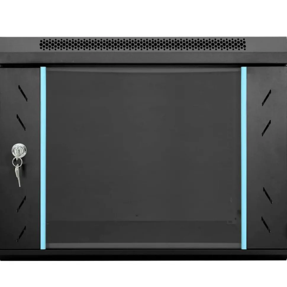 vidaXL Armoire réseau avec stockage Noir 53 x 60 x 45 cm Acier