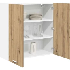 vidaXL Armoire suspendue avec stockage Chêne artisanal 80 x 31 x 80 cm