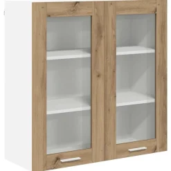 vidaXL Armoire suspendue avec stockage Chêne artisanal 80 x 31 x 80 cm