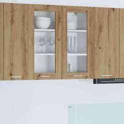 vidaXL Armoire suspendue avec stockage Chêne artisanal 80 x 31 x 80 cm