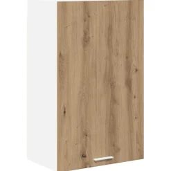 vidaXL Armoire suspendue Chêne Artisan et Blanc 50 x 31 x 80 cm