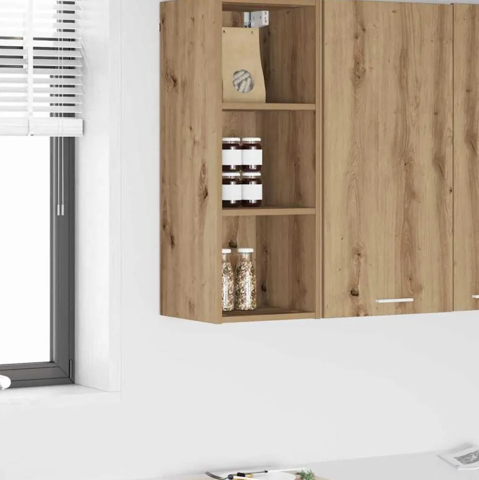vidaXL Armoire suspendue Chêne artisanal 30 x 29,5 x 80 cm