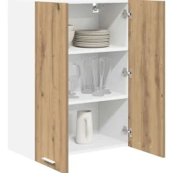 vidaXL Armoire suspendue avec stockage Chêne artisanal 60 x 31 x 80 cm