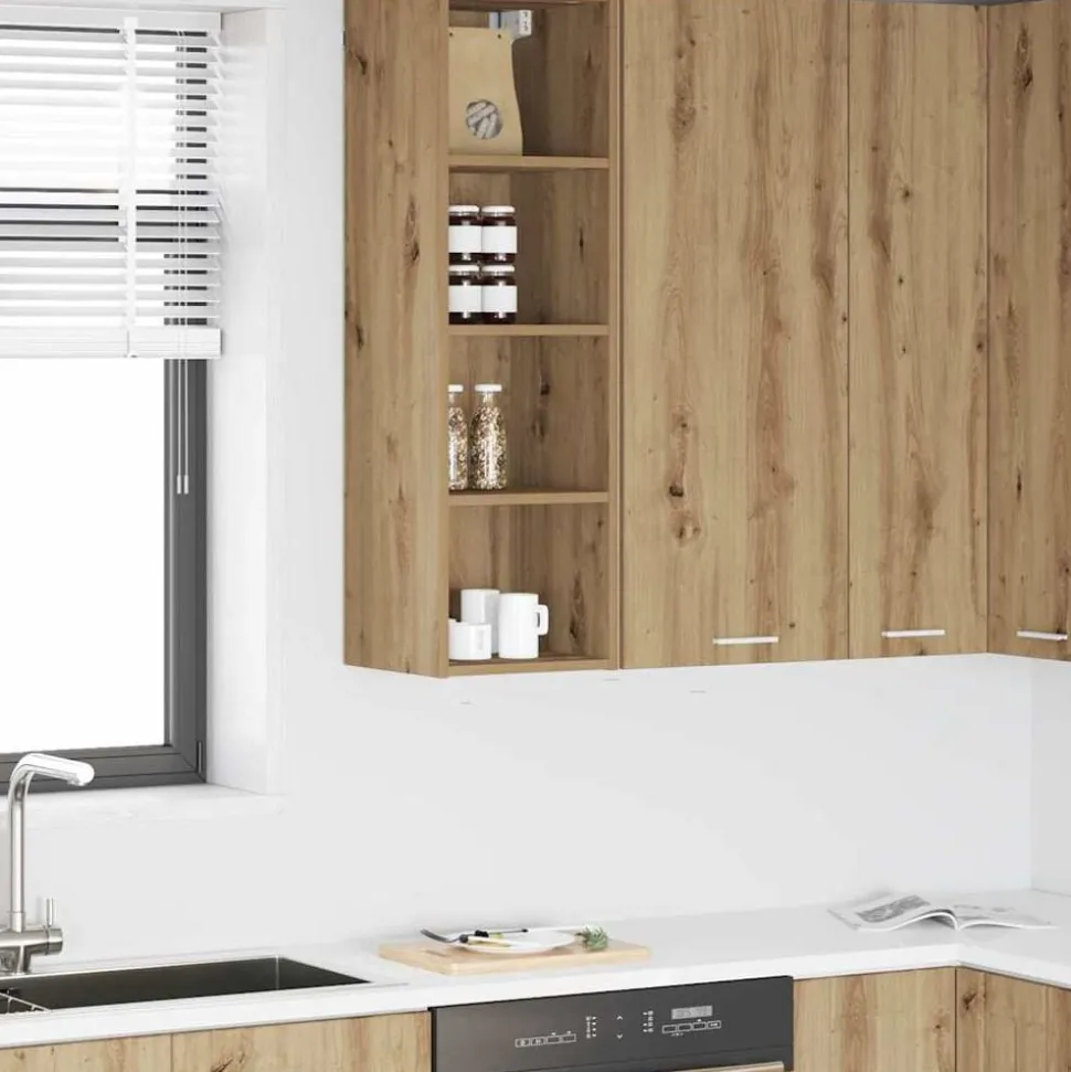 vidaXL Armoire suspendue Chêne artisanal 30 x 29,5 x 100 cm