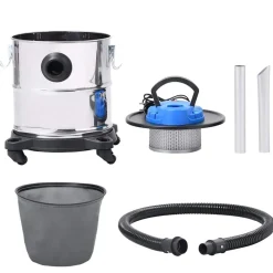 vidaXL Aspirateur à cendres et filtre HEPA 1200W 20 L Acier inoxydable