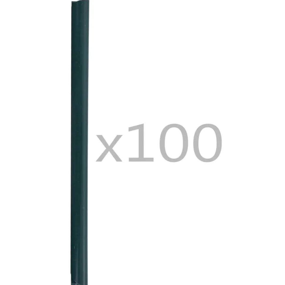 vidaXL Attaches de bande de clôture 100 pcs PVC Vert
