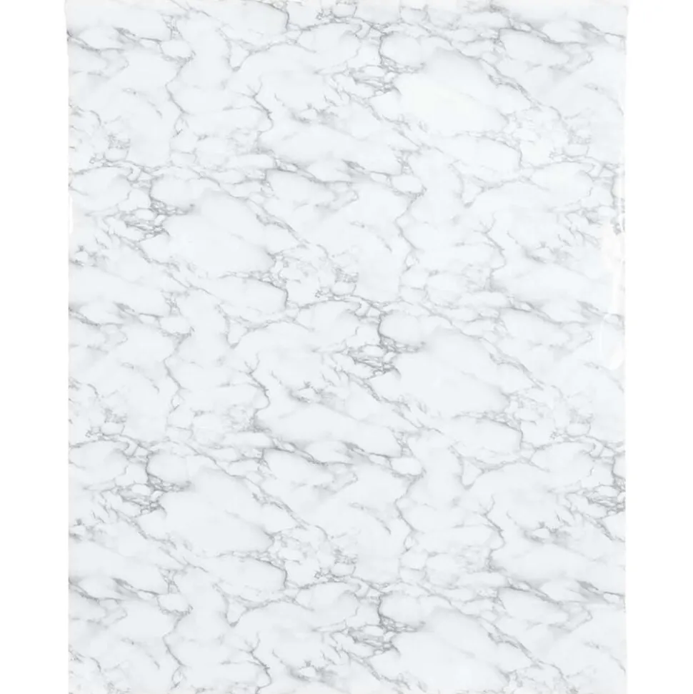 vidaXL Autocollant auto-adhésif pour meuble blanc marbré 90x500 cm PVC