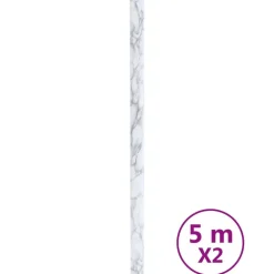 vidaXL Autocollants auto-adhésifs pour meuble blanc marbré 90x500 cm