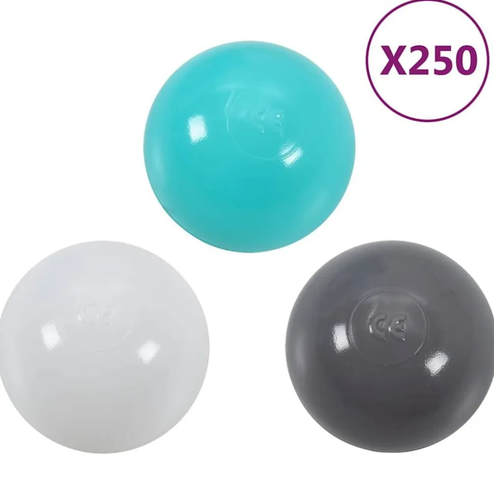 vidaXL Balles de jeu 250 pcs multicolore