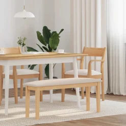 vidaXL Banc 110 cm bois massif caoutchouc