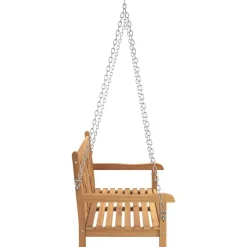 vidaXL Banc balançoire de jardin 114 x 60 x 64 cm Bois de teck massif