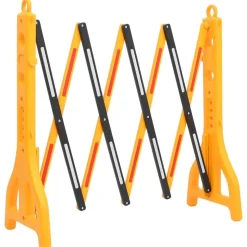 vidaXL Barrière de circulation pliable Jaune et noir 250x38x96 cm