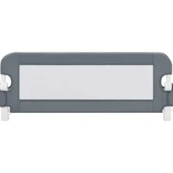 vidaXL Barrière de lit enfant Gris 102x42 cm Polyester