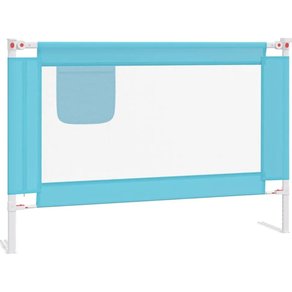 vidaXL Barrière de sécurité de lit d'enfant Bleu 100x25 cm Tissu