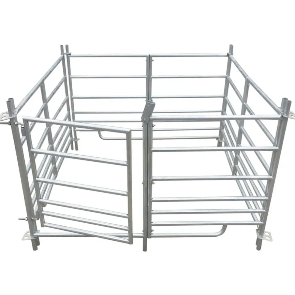 vidaXL Bergerie 4 panneaux Acier galvanisé 137 x 137 x 92 cm