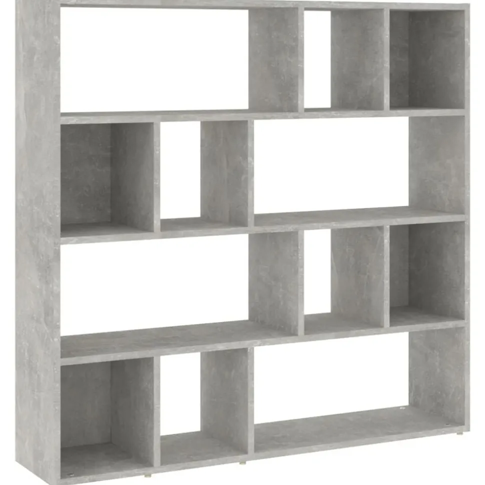 vidaXL Bibliothèque/Séparateur de pièce Gris béton 105x24x102 cm