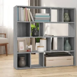 vidaXL Bibliothèque/Séparateur de pièce Sonoma gris 105x24x102 cm