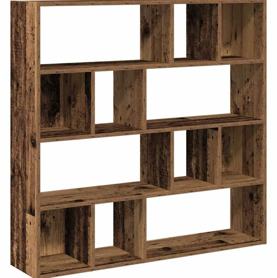 vidaXL Bibliothèque/Séparateur de pièce vieux bois 105x24x102 cm