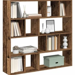 vidaXL Bibliothèque/Séparateur de pièce vieux bois 105x24x102 cm