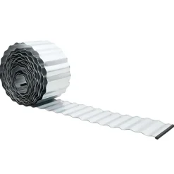 vidaxl Bord de pelouse Argenté 1000 x 15 x 0.03 cm Acier Galvanisé
