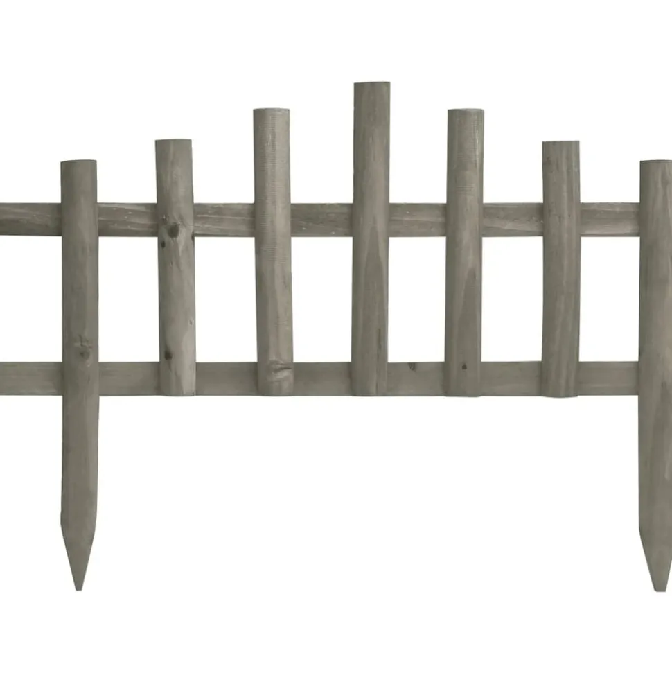 vidaXL Bordure de jardin 10 pcs Bois de sapin 4,4 m