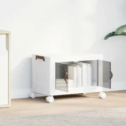 vidaXL Boîte de rangement empilable avec roues 28 L 48,5x29,5x33 cm