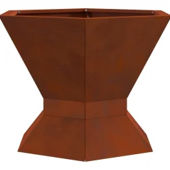 vidaXL Braise Marron 50 x 50 x 40 cm Acier patiné