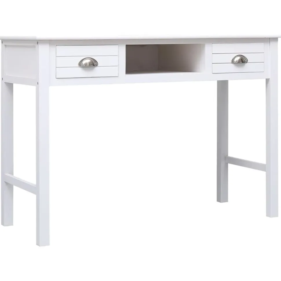 vidaXL Buffet Blanc 108x45x76 cm Bois de Paulownia massif