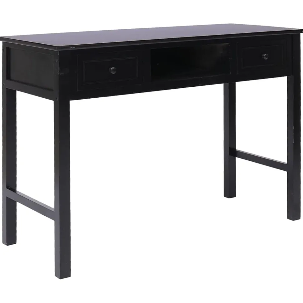vidaXL Buffet Noir 108x45x76 cm Bois de Paulownia massif