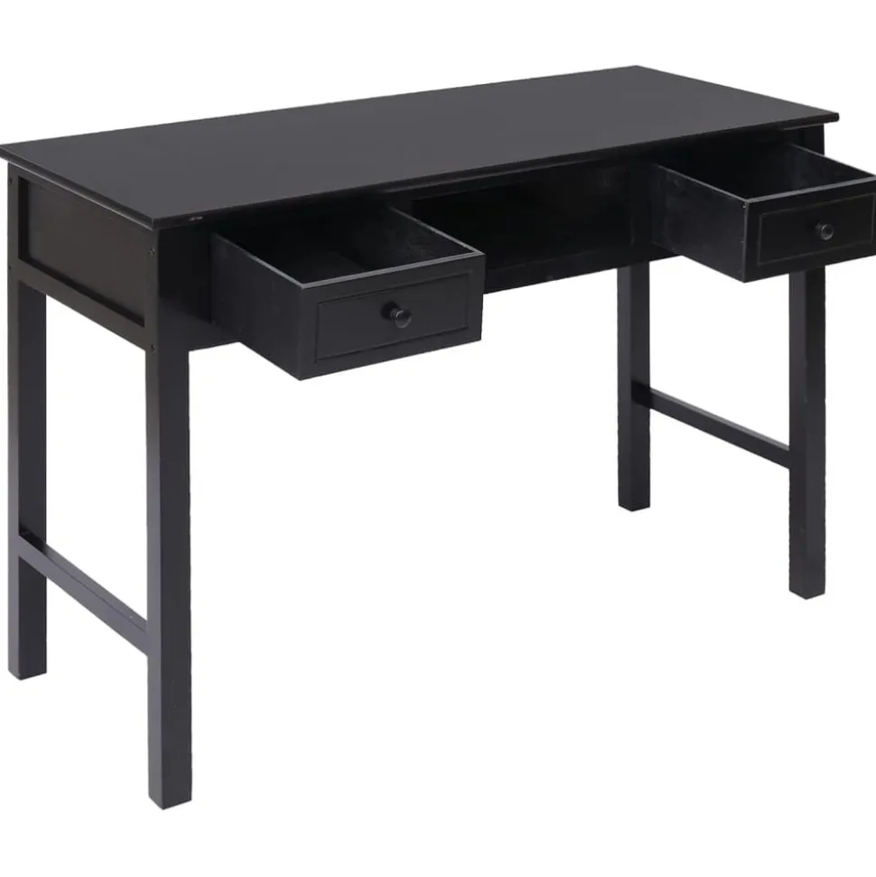vidaXL Buffet Noir 108x45x76 cm Bois de Paulownia massif