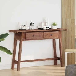 vidaXL Bureau Marron 110 x 30 x 79 cm Bois de Mahogany Massif