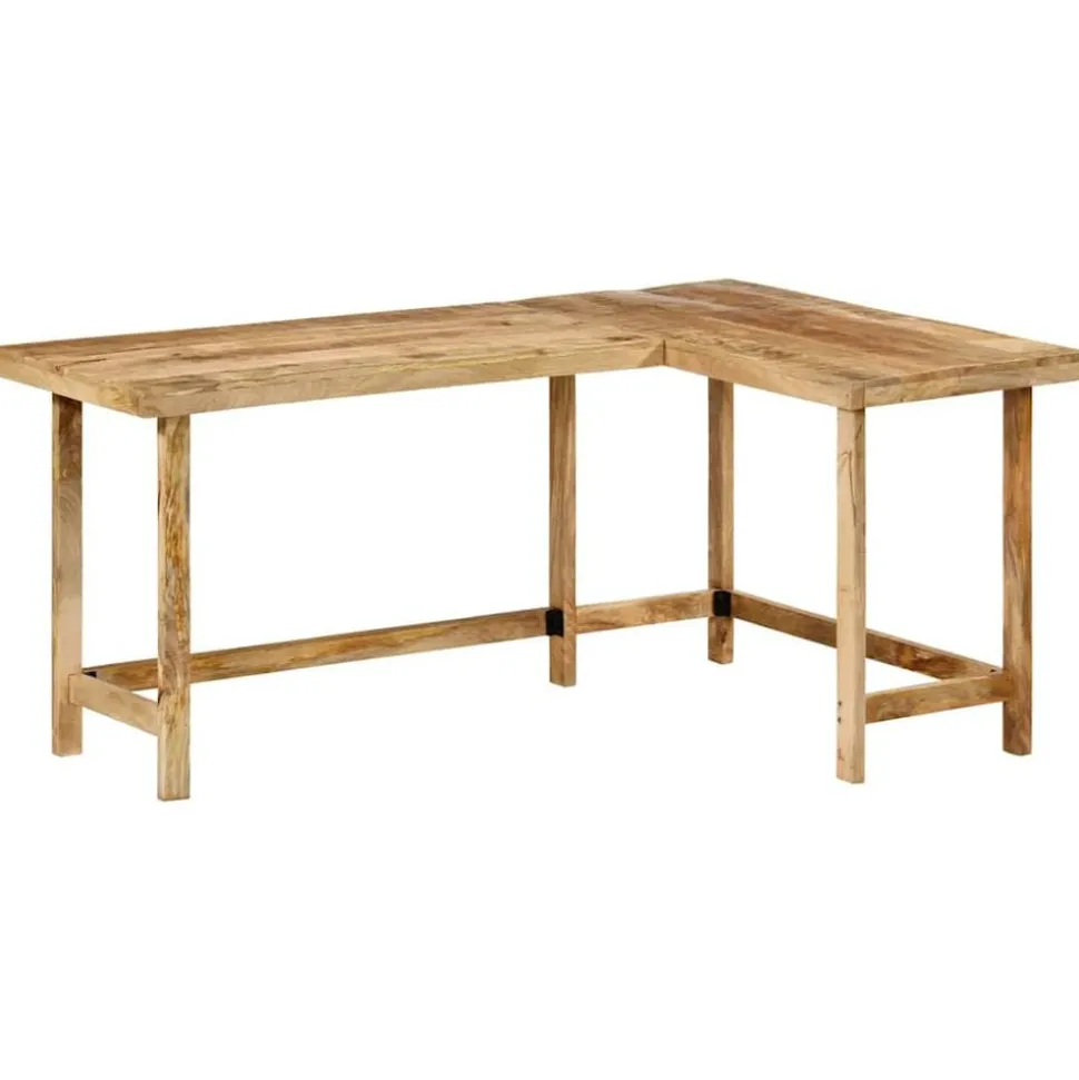 vidaXL Bureau 165x110x75 cm bois massif de manguier