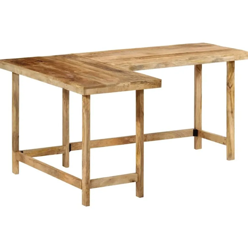 vidaXL Bureau 165x110x75 cm bois massif de manguier