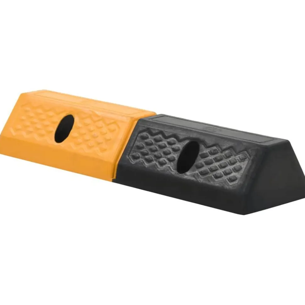 vidaXL Butoir de stationnement 2 pcs Caoutchouc 49 x 15 x 9 cm
