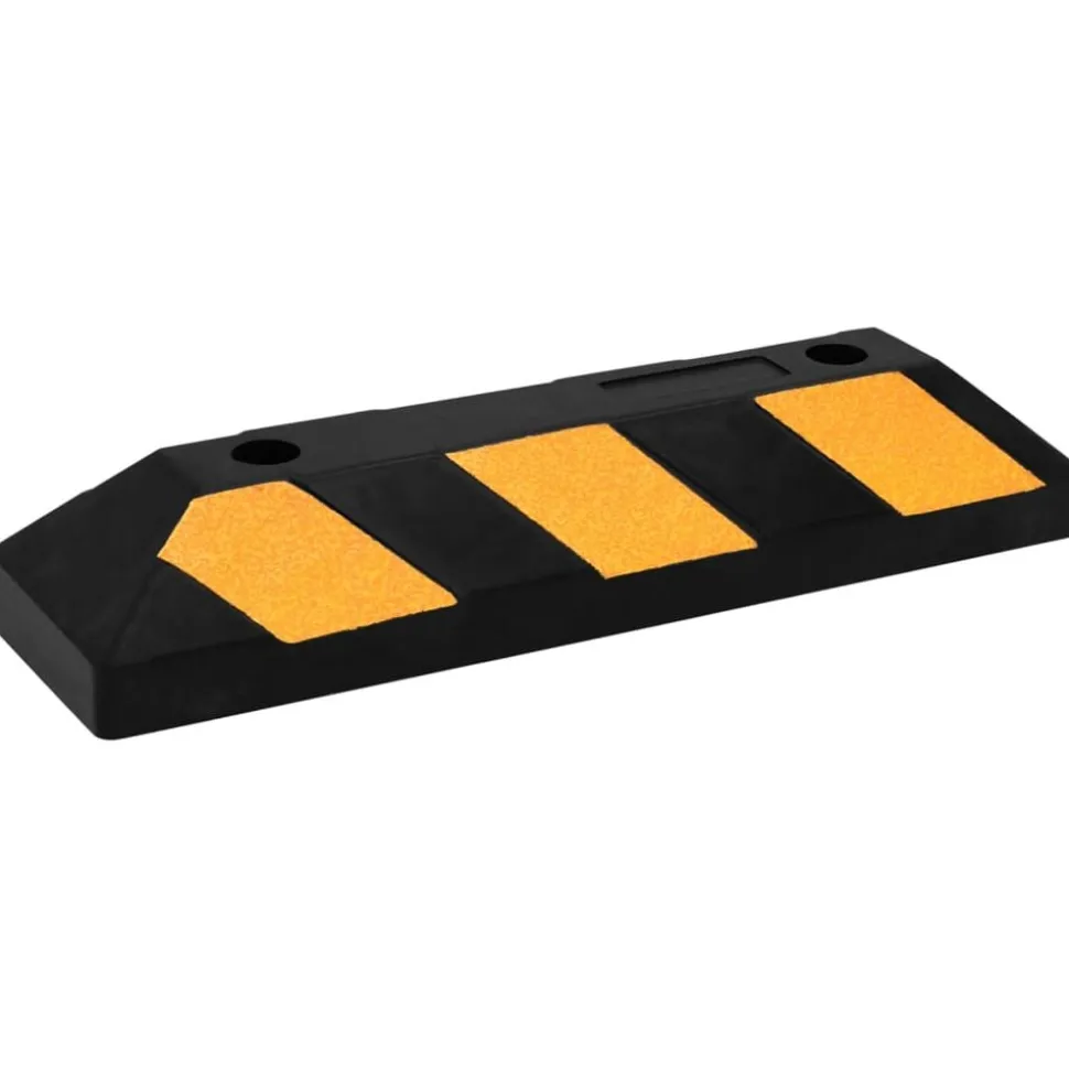 vidaXL Butoirs de stationnement 2 pcs 56x15x10 cm Caoutchouc